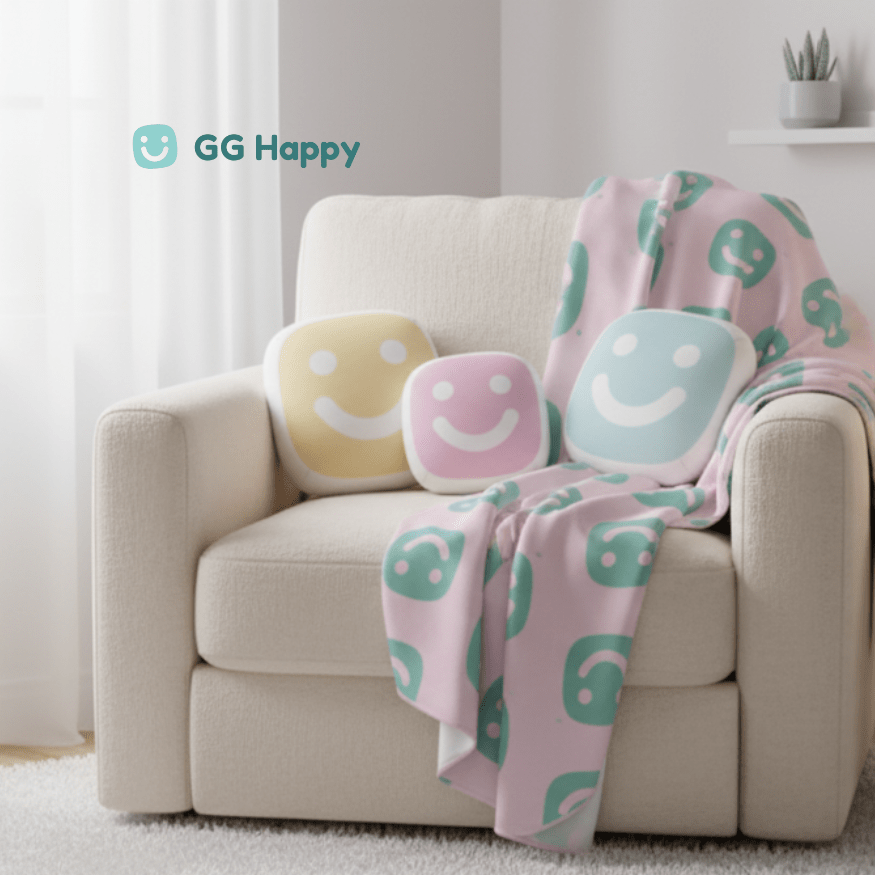 Custom - Shaped Pillow – GG Happy Soft Yellow Edition - GG Happy