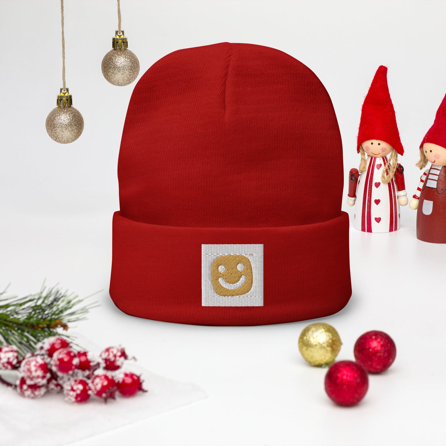 GG Happy Golden Embroidered Beanie - GG Happy