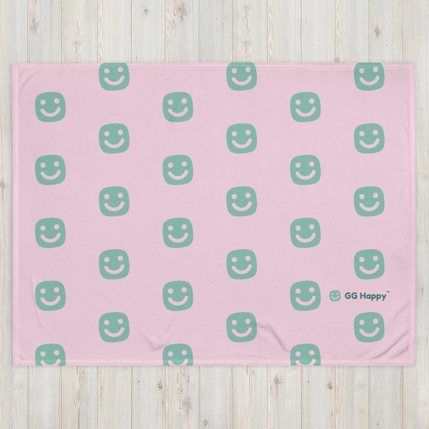 Stay Bright Throw Blanket – Pink Edition | GG Happy™ Collection | Cozy Christmas Gift | Positive Vibes Home Decor - GG Happy