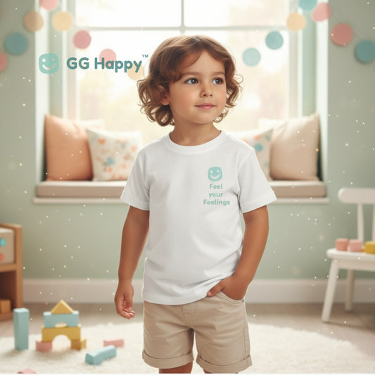 GG Happy™ “Feel Your Feelings” Toddler Short Sleeve Tee - GG Happy