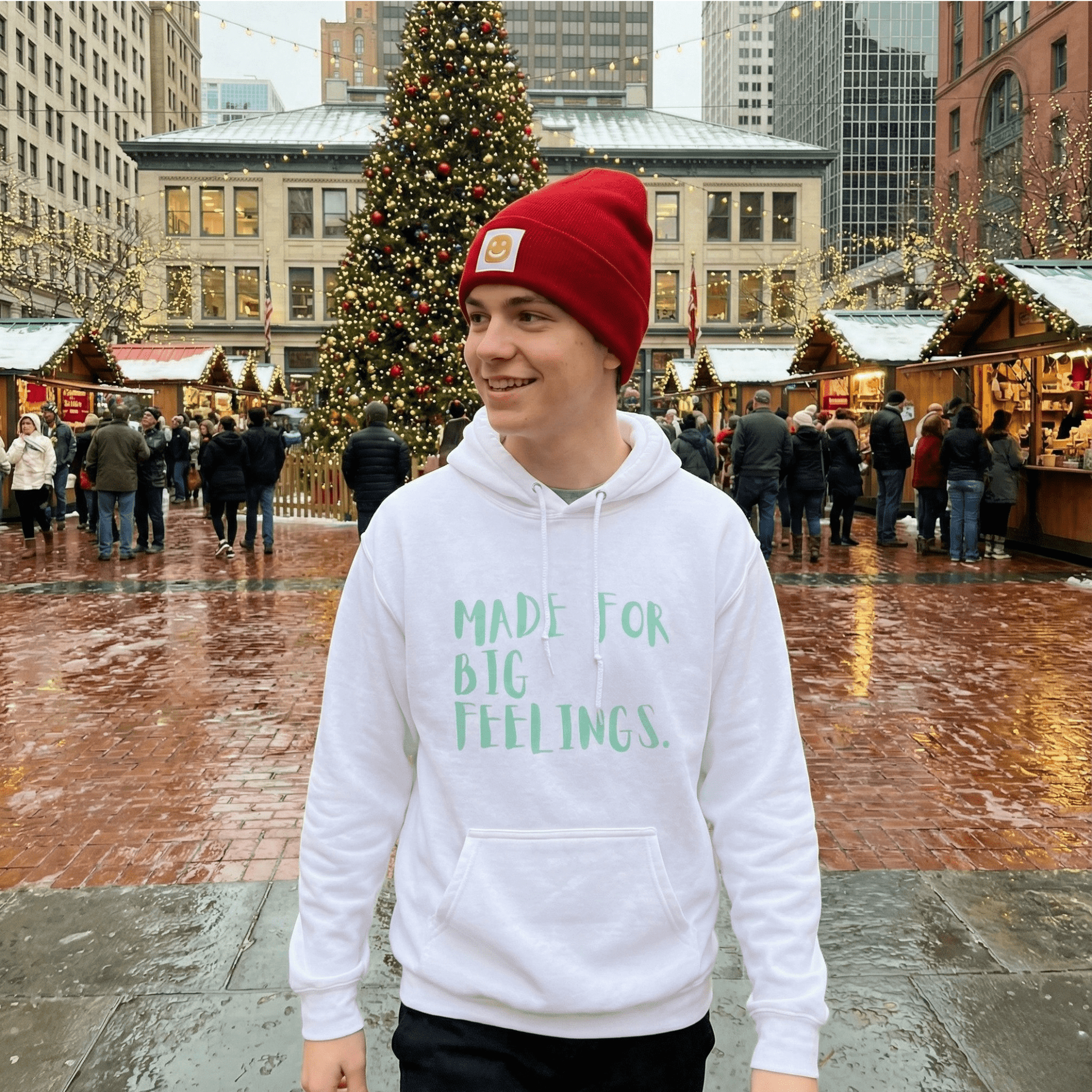 GG Happy Golden Embroidered Beanie - GG Happy