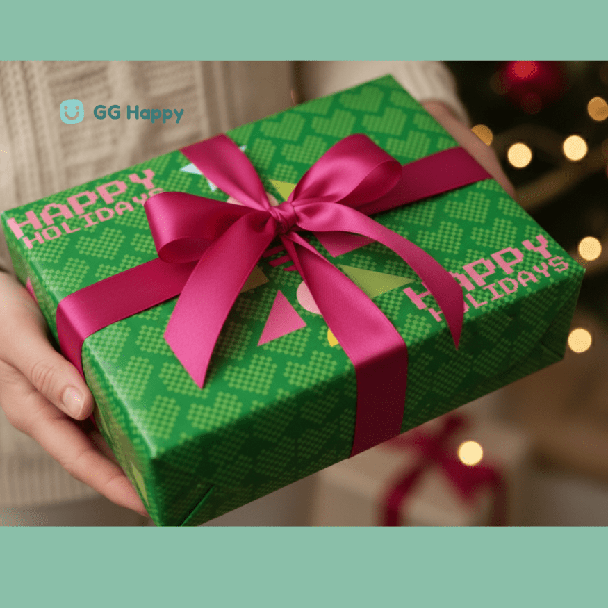 Wrapping paper sheets GG Happy™ Cozy Hearts Christmas Collection - GG Happy