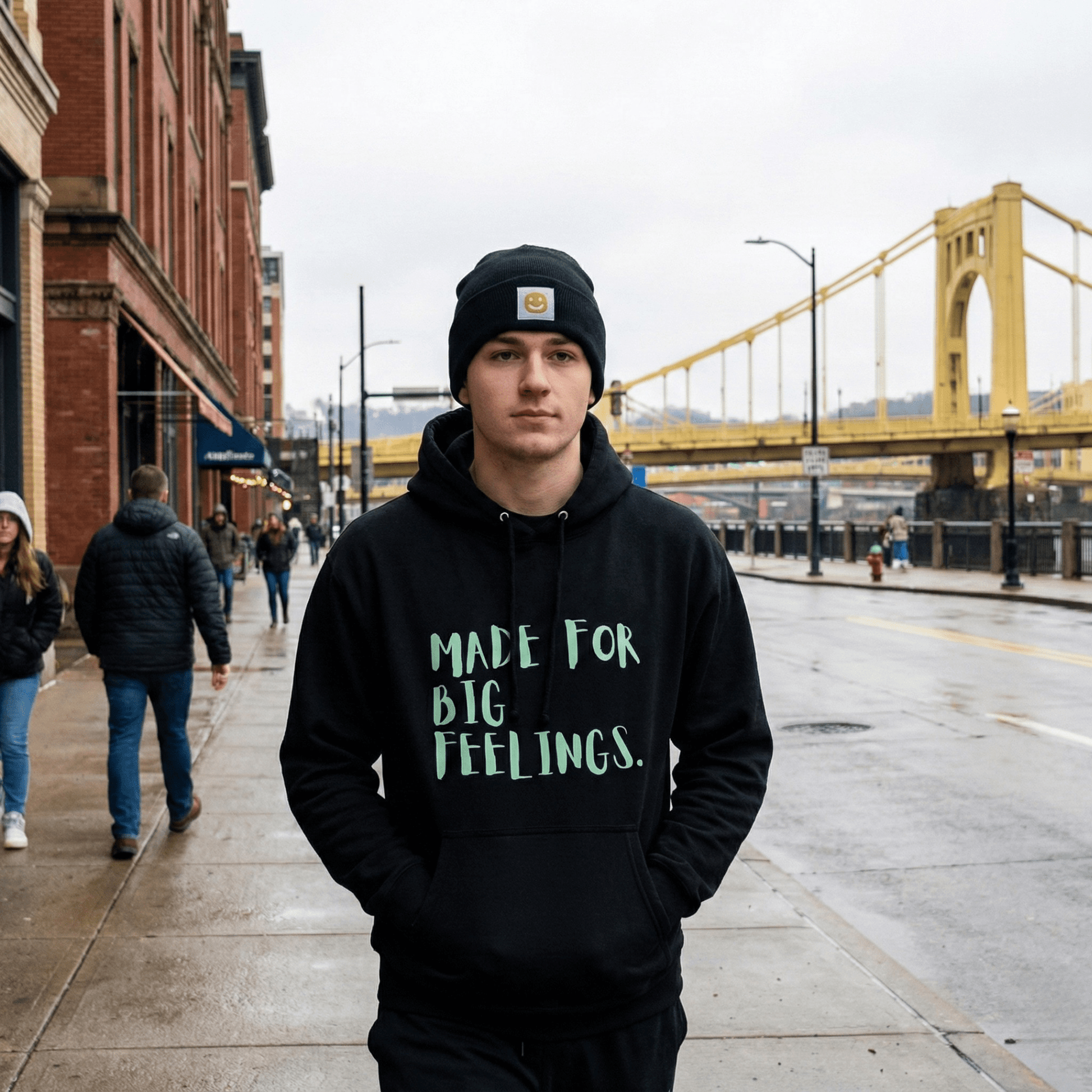 GG Happy Golden Embroidered Beanie - GG Happy