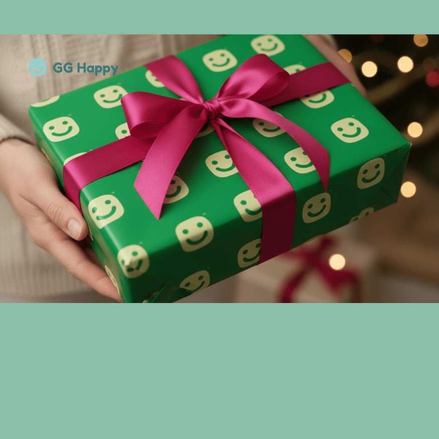 Wrapping paper sheets GG Happy™ Cozy Hearts Christmas Collection - GG Happy