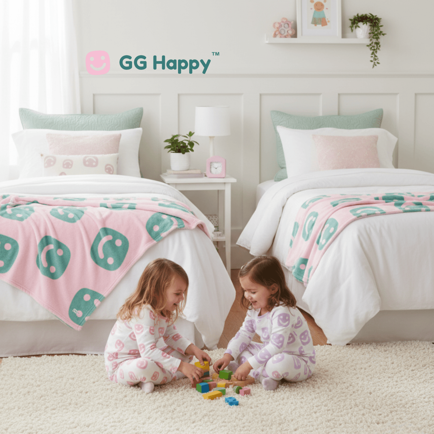 Stay Bright Throw Blanket – Pink Edition | GG Happy™ Collection | Cozy Christmas Gift | Positive Vibes Home Decor - GG Happy