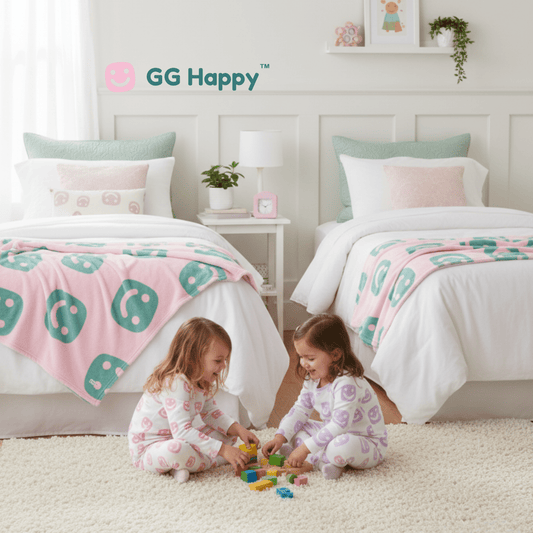 Stay Bright Throw Blanket – Pink Edition | GG Happy™ Collection | Cozy Christmas Gift | Positive Vibes Home Decor - GG Happy