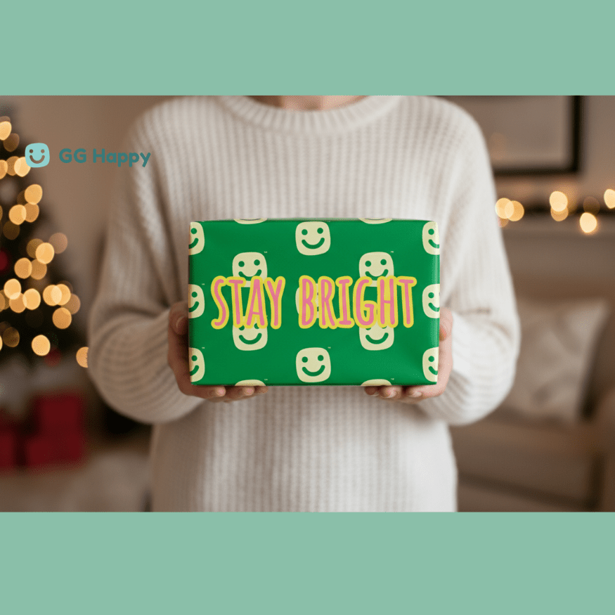 Wrapping paper sheets GG Happy™ Cozy Hearts Christmas Collection - GG Happy