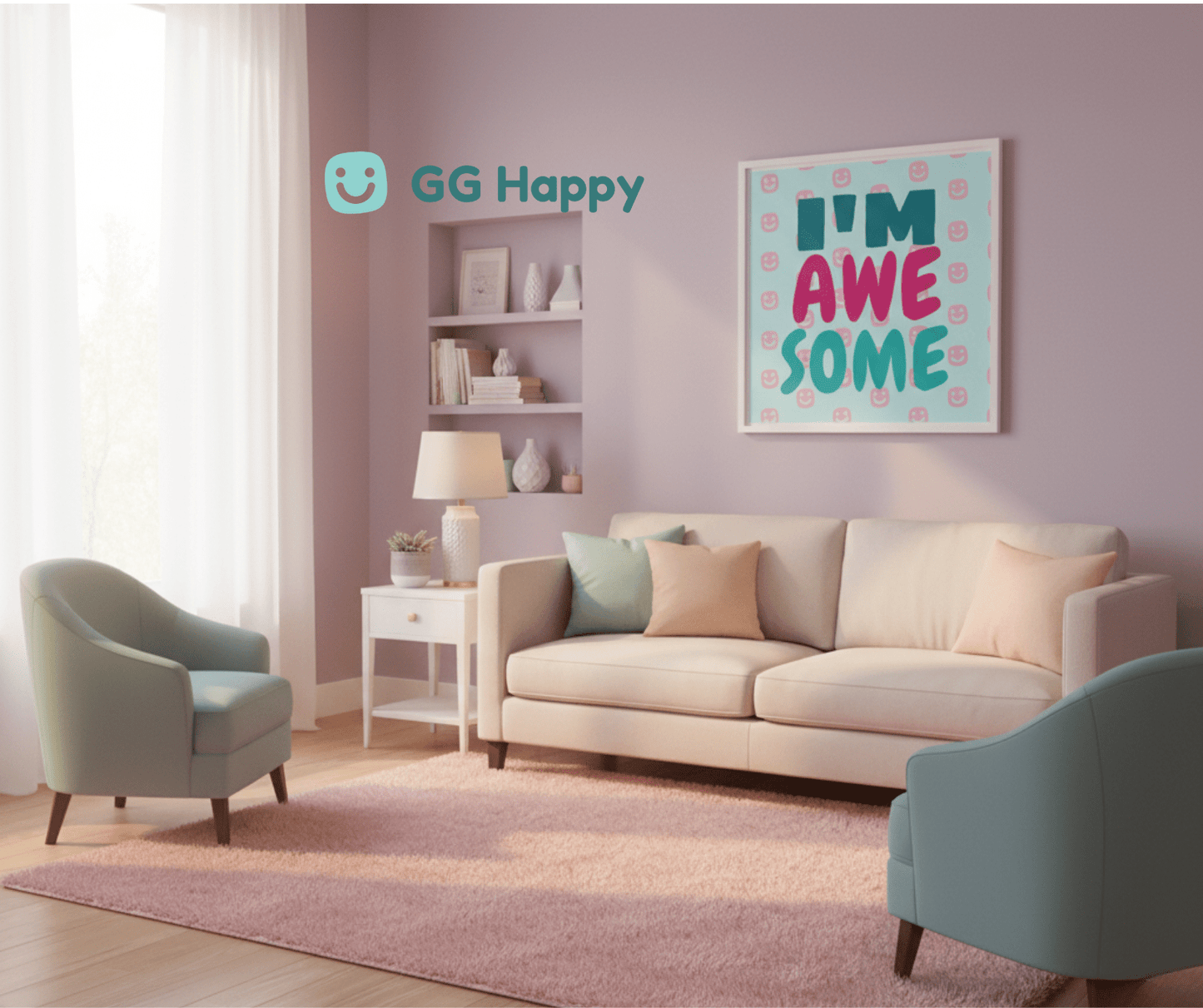 I'M AWESOME GG Happy Poster - GG Happy