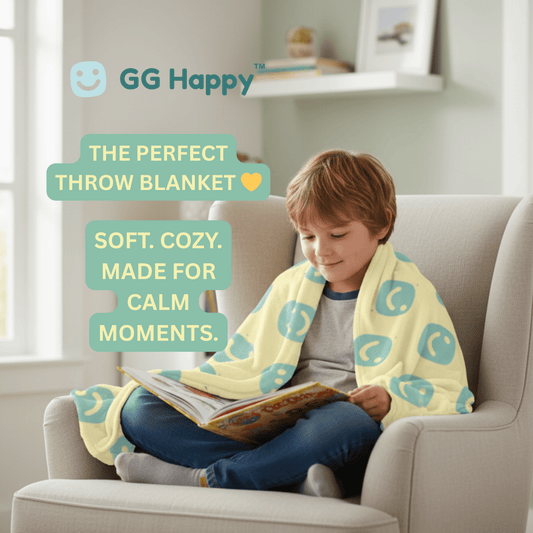 Throw Blanket Stay Bright – GG Happy™ Collection | Cozy Holiday Gift | Cheerful & Soft Home Decor - GG Happy