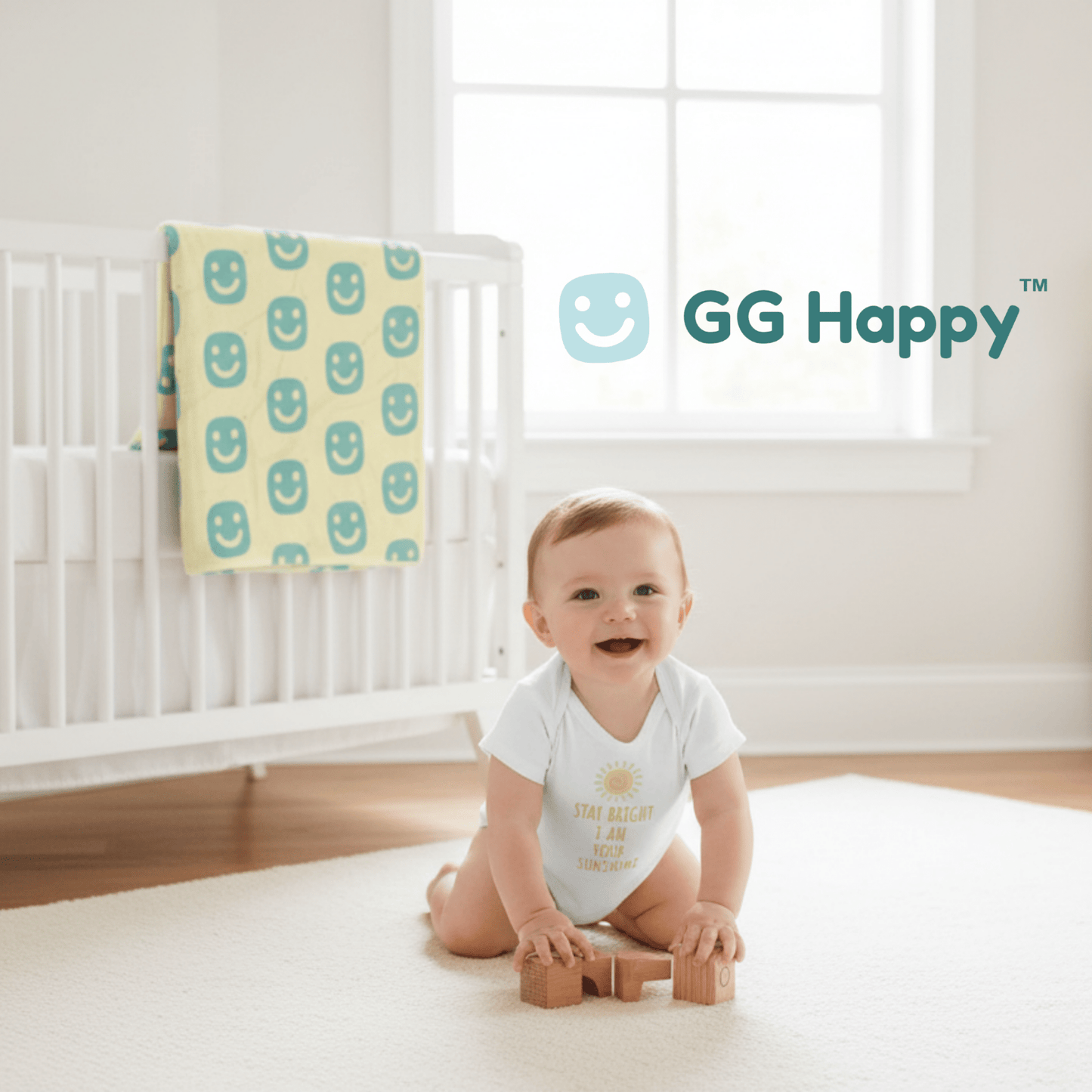 Throw Blanket Stay Bright – GG Happy™ Collection | Cozy Holiday Gift | Cheerful & Soft Home Decor - GG Happy