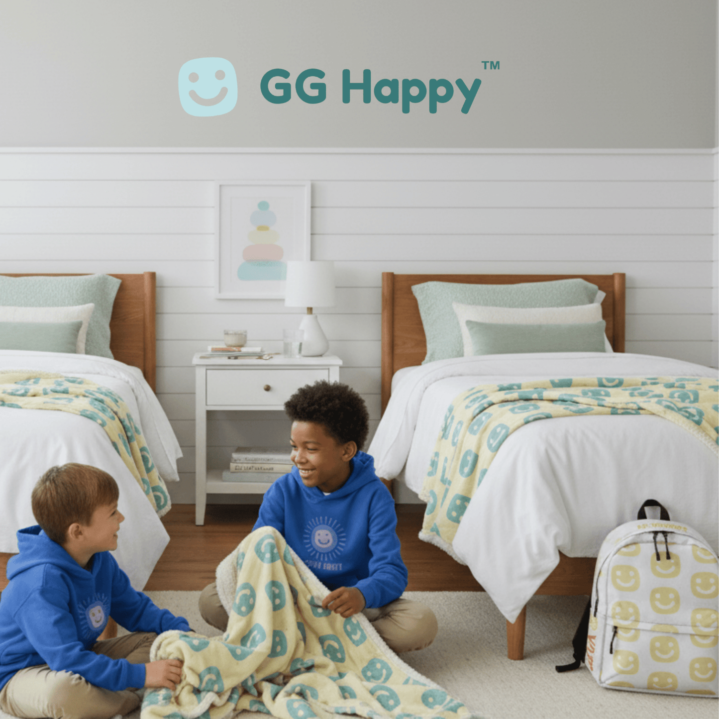 Throw Blanket Stay Bright – GG Happy™ Collection | Cozy Holiday Gift | Cheerful & Soft Home Decor - GG Happy