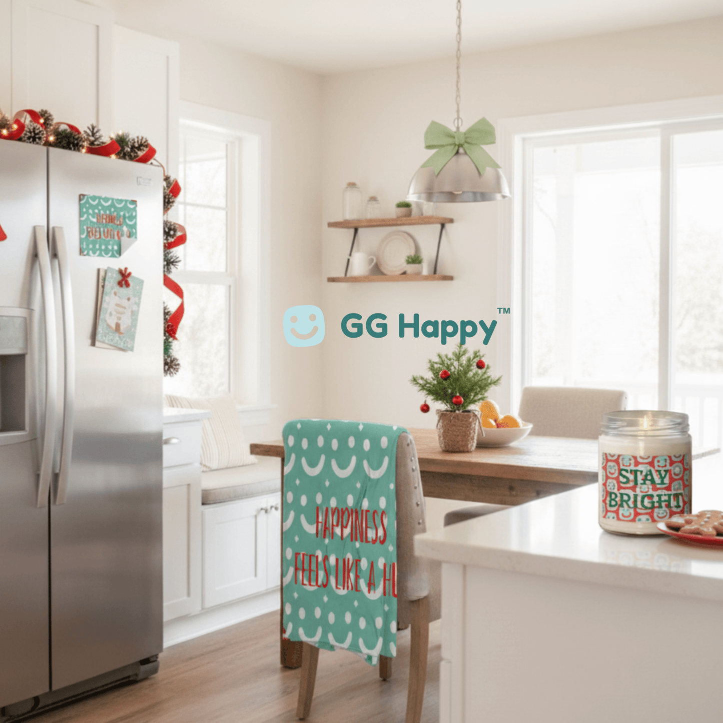 Throw Blanket “Cozy Heart’s ” Feels Like a Hug| GG Happy™ Collection | Cozy Holiday Gift | Cheerful & Soft Home Decor - GG Happy
