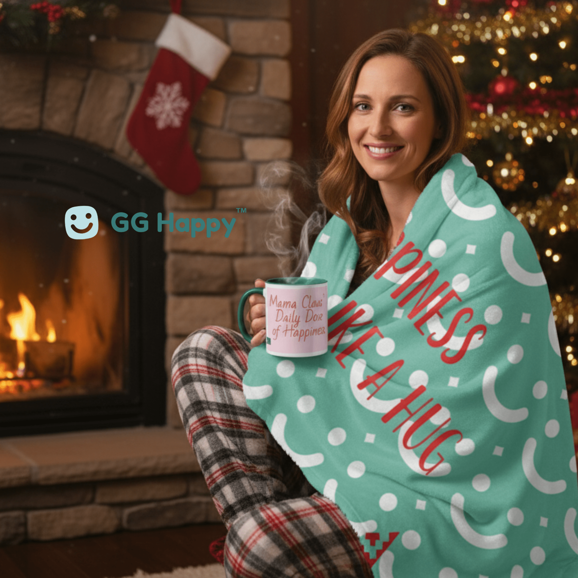 Mama Claus’ Daily Dose of Happiness Mug | GG Happy™ Cozy Hearts Collection - GG Happy