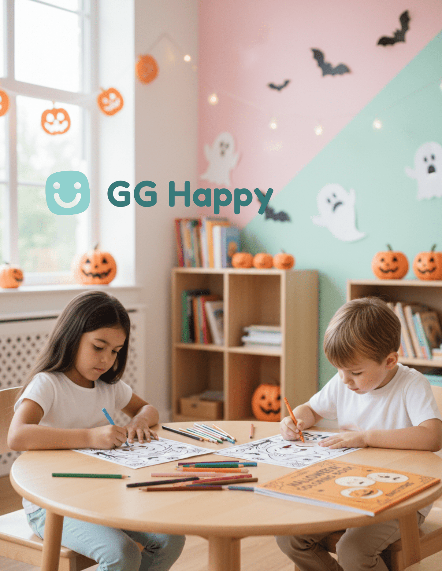 FREE 🧡 Last - Minute Halloween Printable for Kids | Free Emotions Coloring Page | GG Happy™ - GG Happy