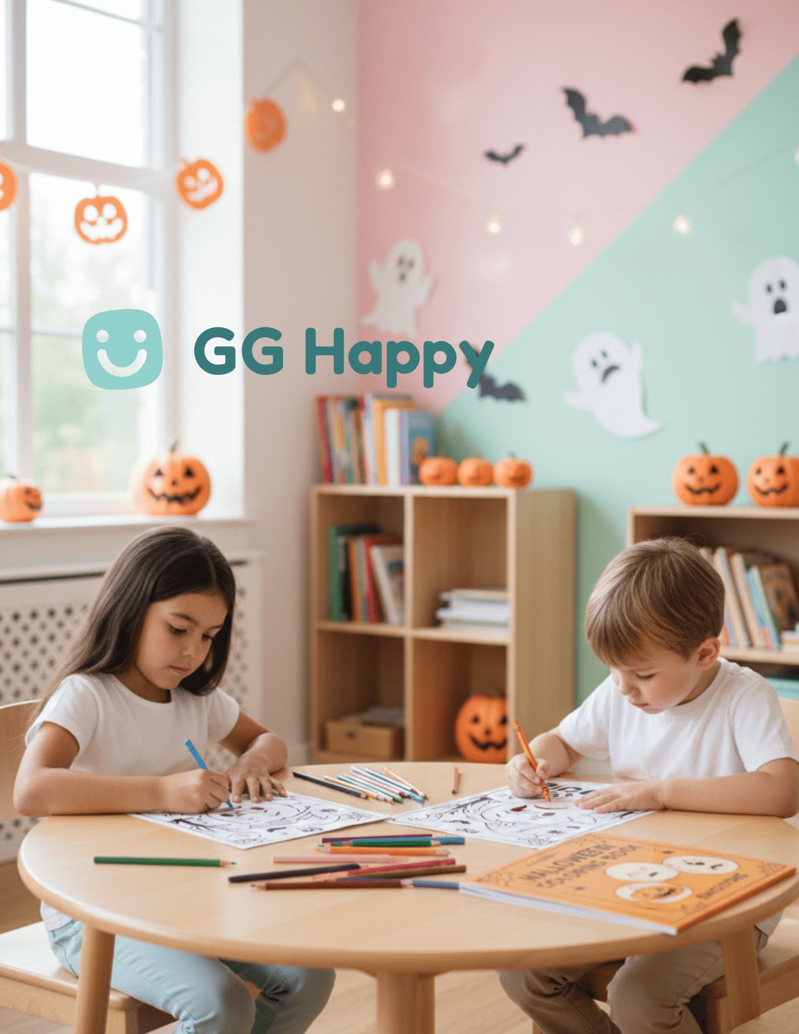 FREE 🧡 Last - Minute Halloween Printable for Kids | Free Emotions Coloring Page | GG Happy™ - GG Happy