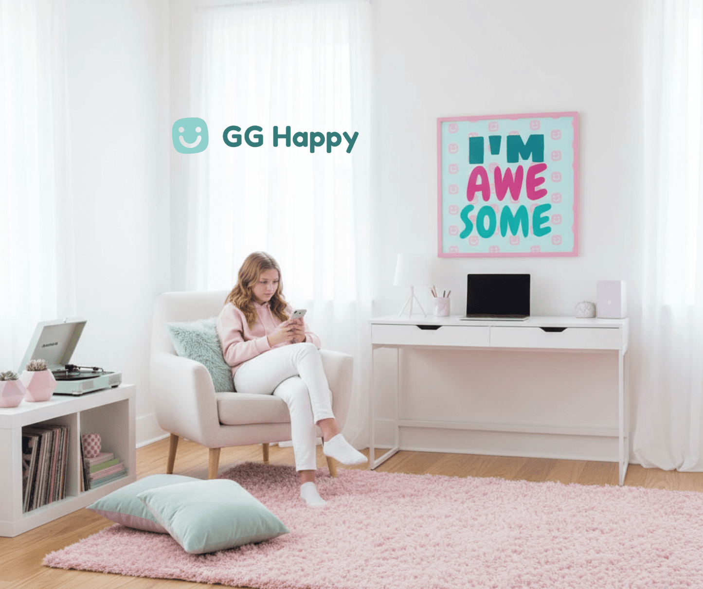 I'M AWESOME GG Happy Poster - GG Happy