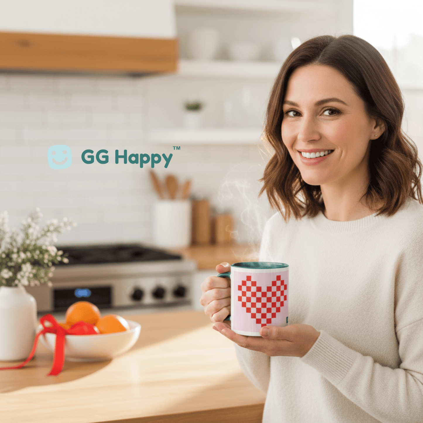 Mama Claus’ Daily Dose of Happiness Mug | GG Happy™ Cozy Hearts Collection - GG Happy