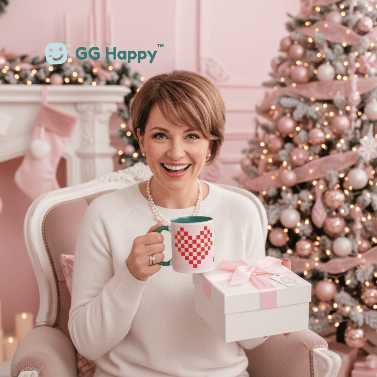 Mama Claus’ Daily Dose of Happiness Mug | GG Happy™ Cozy Hearts Collection - GG Happy