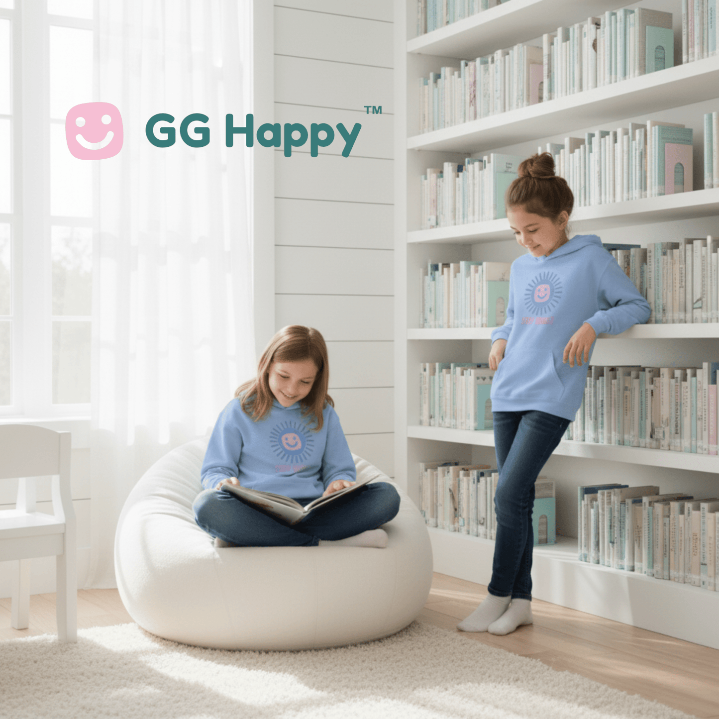 Stay Bright” Youth Hoodie | GG Happy™ Collection | Positive Kids Sweatshirt - GG Happy