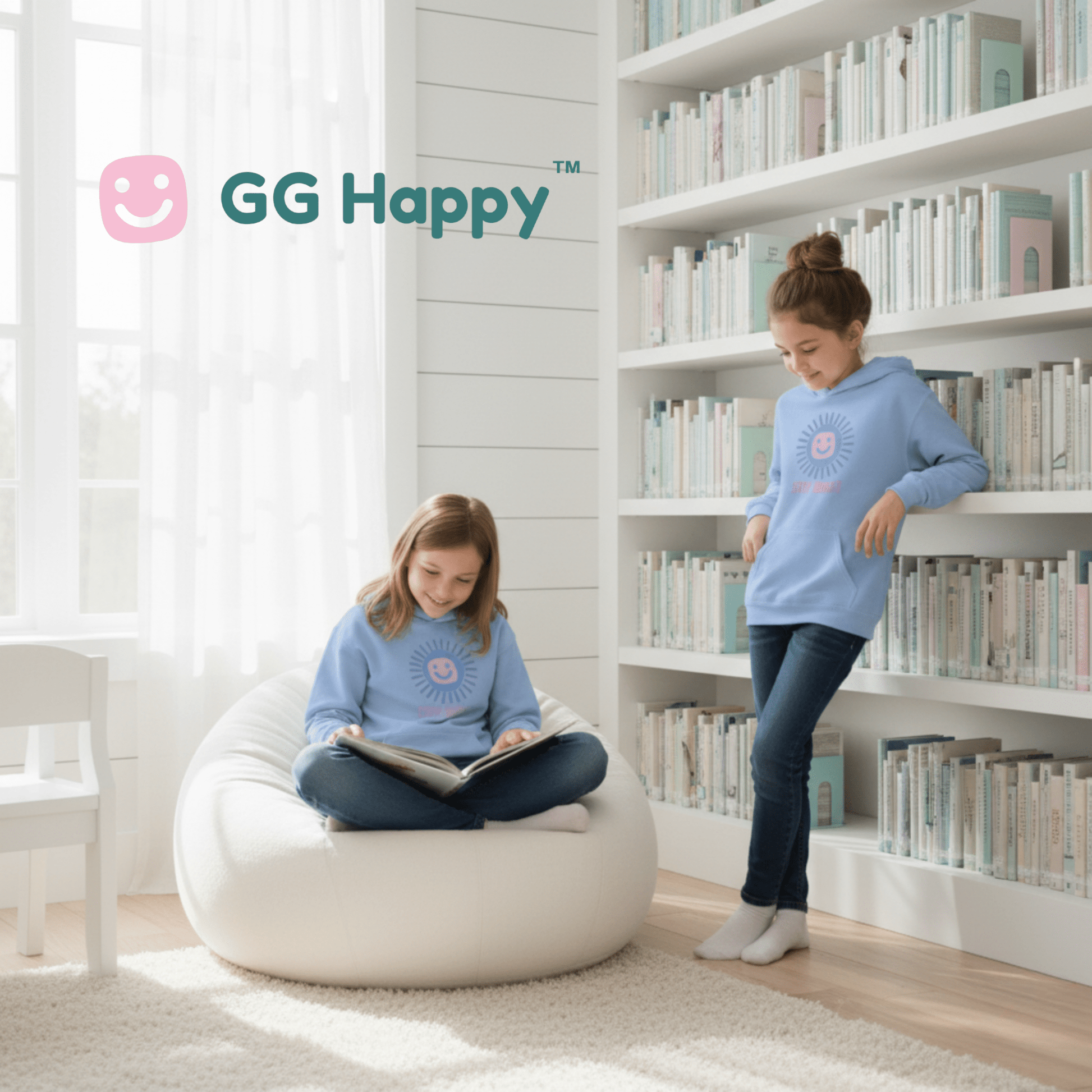 Stay Bright” Youth Hoodie | GG Happy™ Collection | Positive Kids Sweatshirt - GG Happy