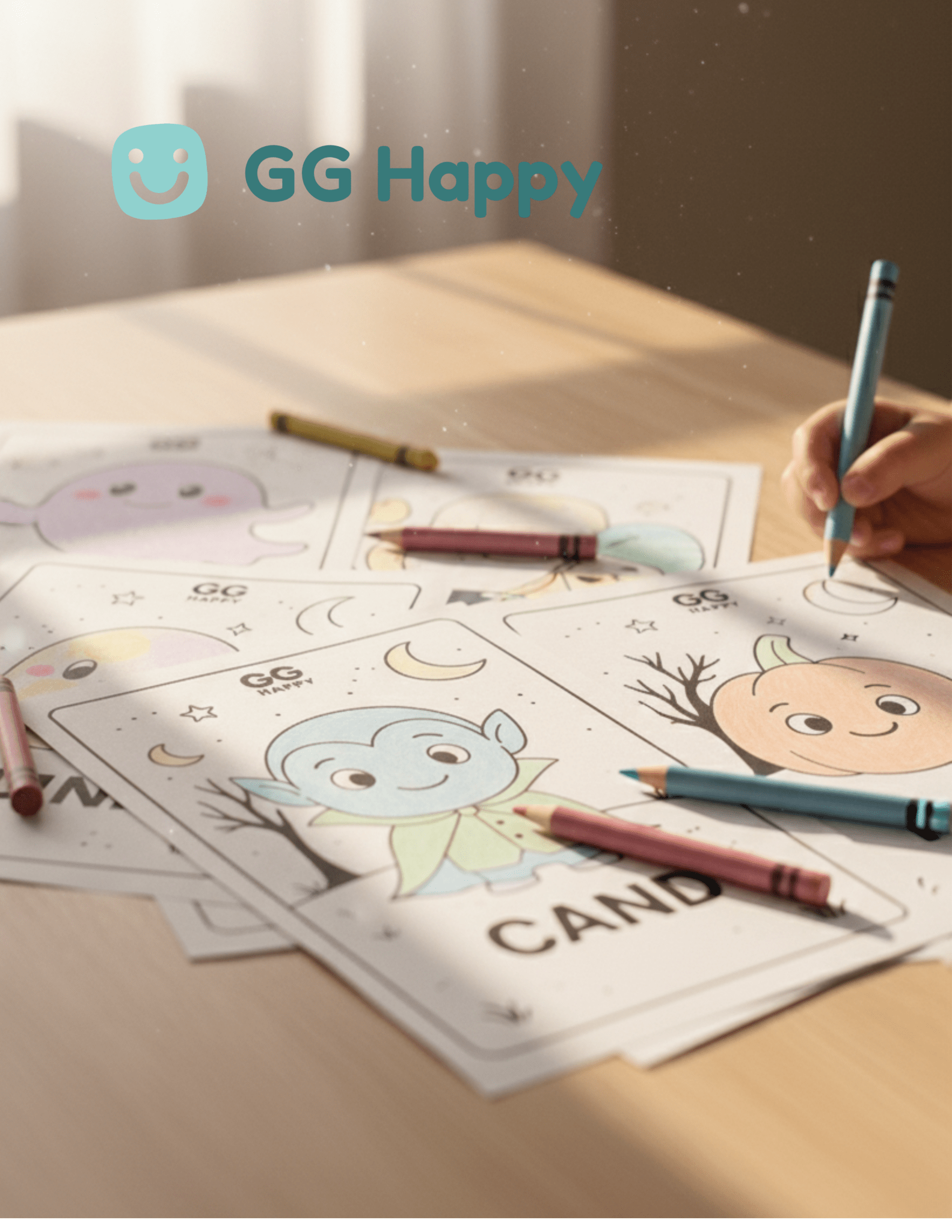 FREE 🧡 Last - Minute Halloween Printable for Kids | Free Emotions Coloring Page | GG Happy™ - GG Happy
