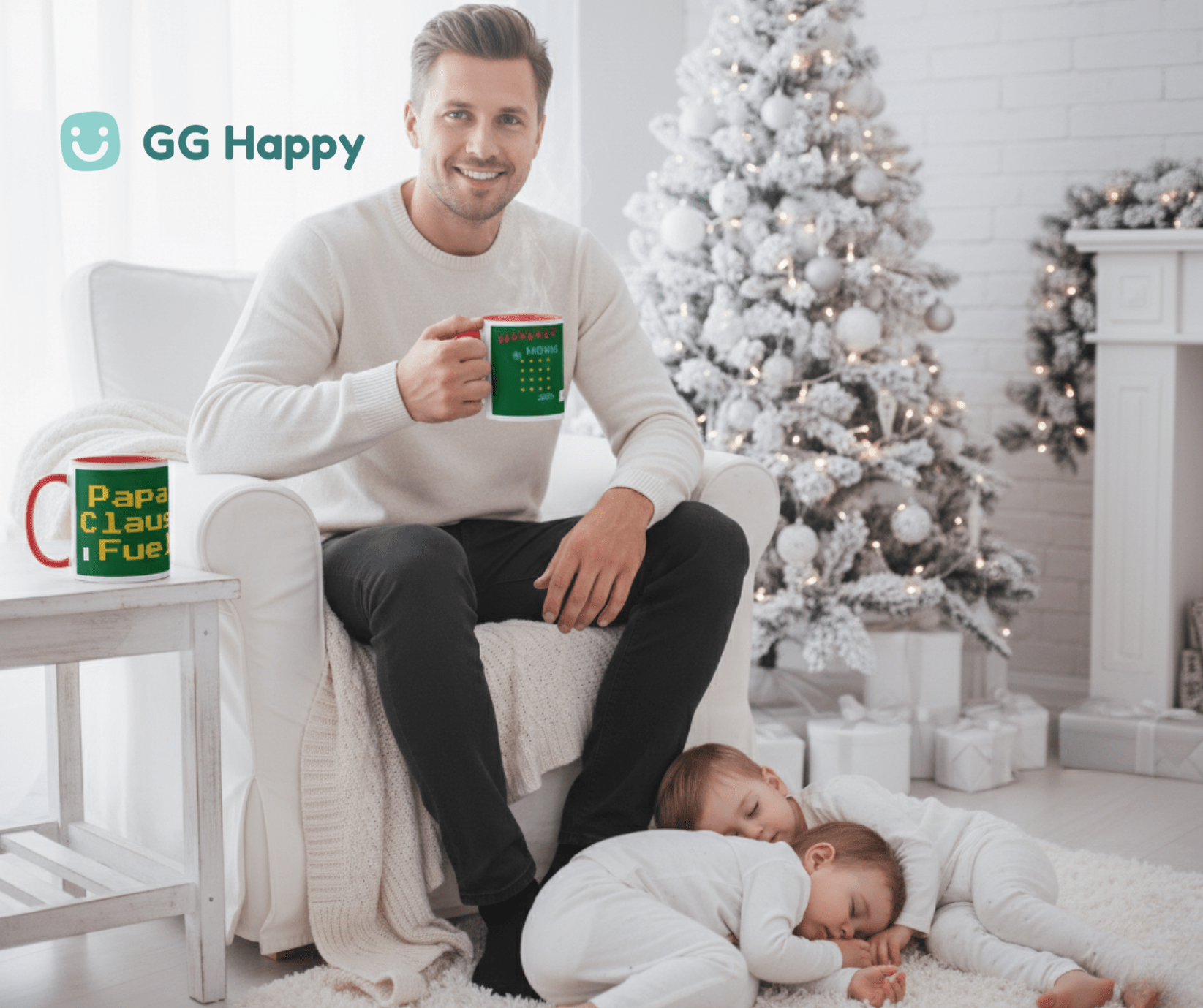 Papa Claus Fuel Mug | GG Happy™ Cozy Hearts Christmas Collection - GG Happy