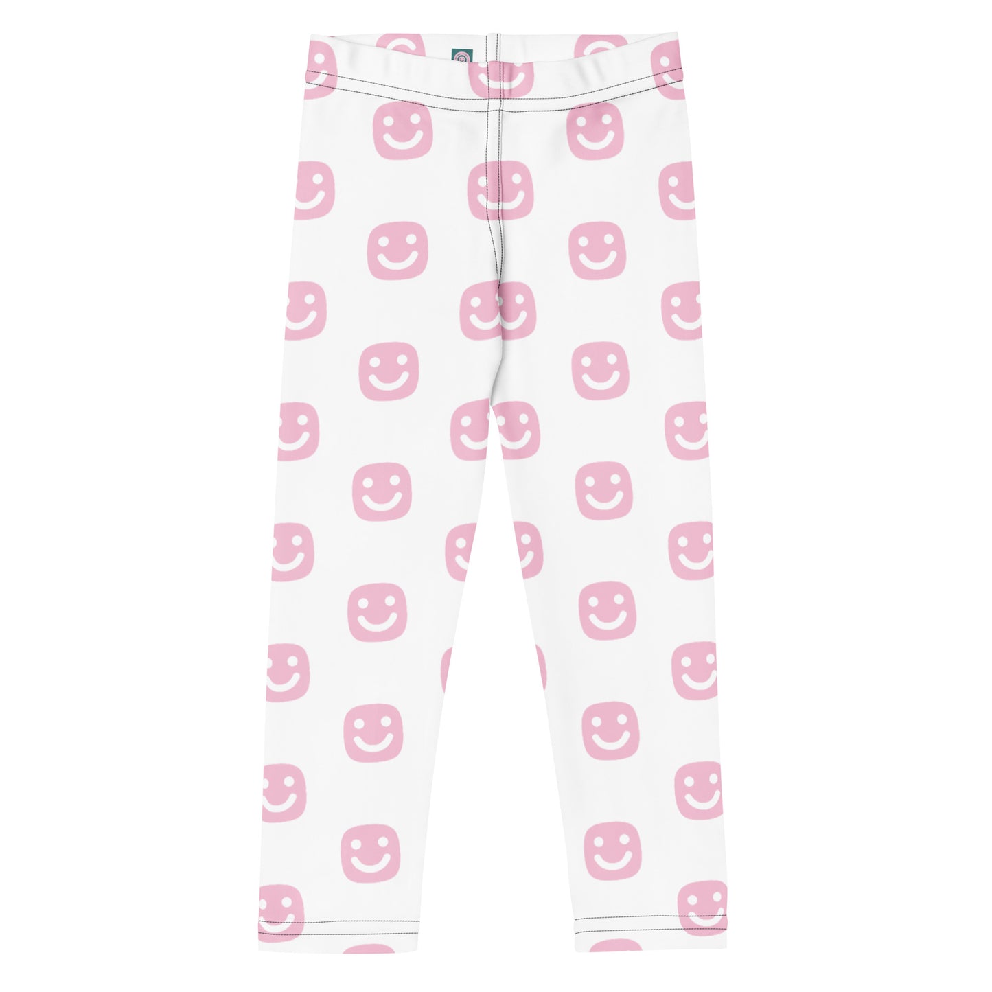 🌸 GG Happy™ Kids Smiley Leggings — Soft Pink Joy - GG Happy