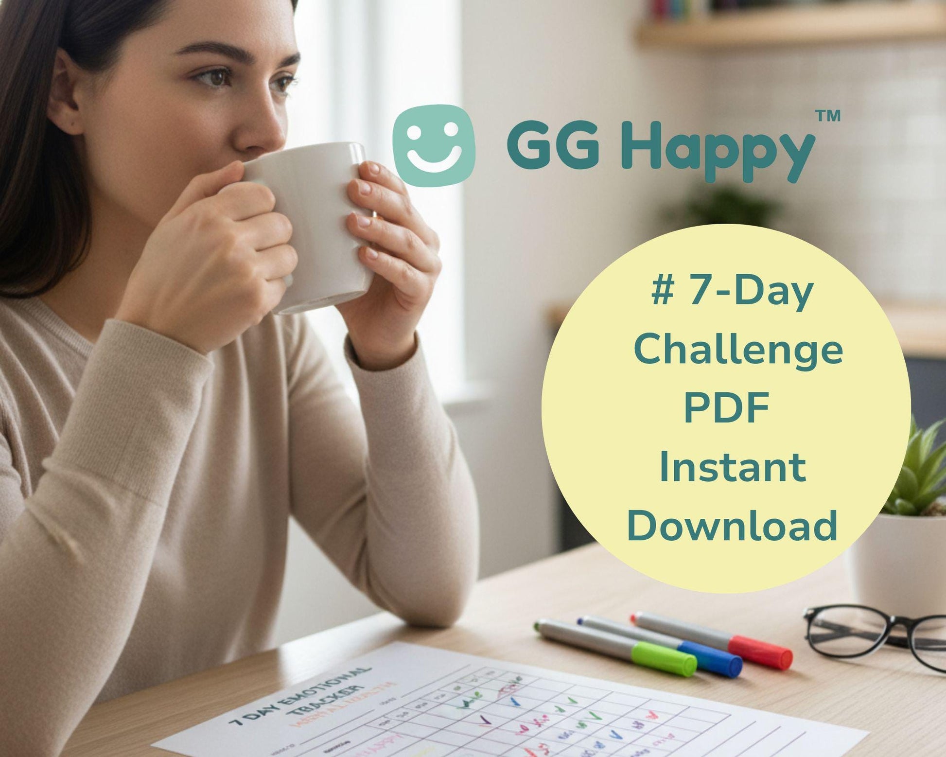 Mental Health Posters: Kids Emotional Tracker, Calm Corner Art (Digital Download) - GG Happy