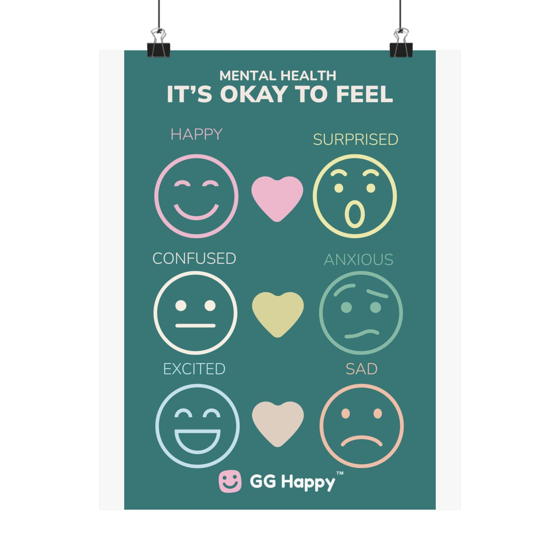 Calming Affirmation Poster | Matte Vertical Wall Art | Mindfulness & Emotional Wellness Decor | GG Happy™ Mental Health - GG Happy