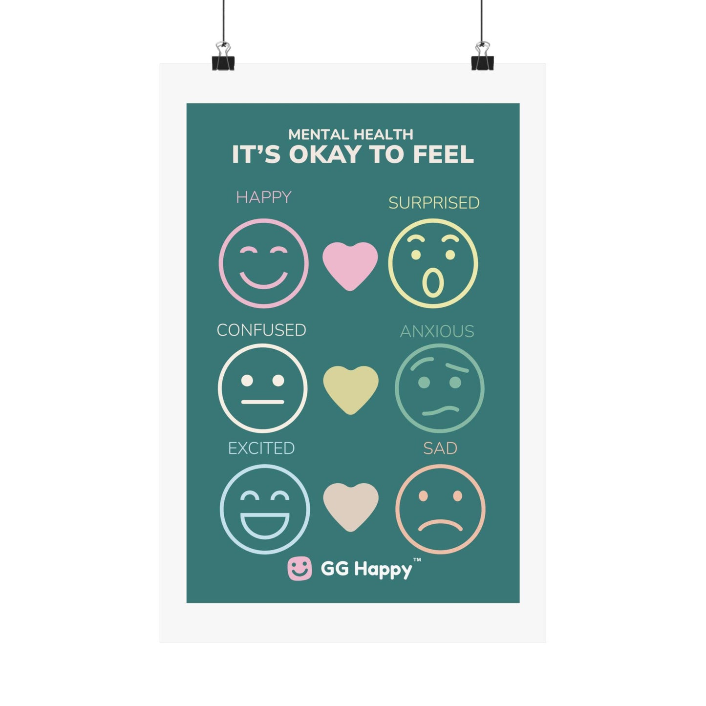Calming Affirmation Poster | Matte Vertical Wall Art | Mindfulness & Emotional Wellness Decor | GG Happy™ Mental Health - GG Happy