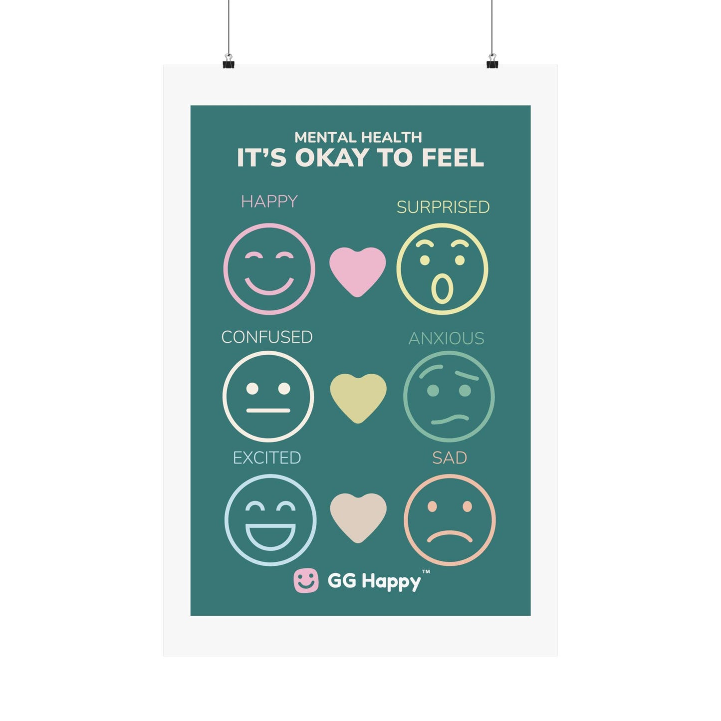 Calming Affirmation Poster | Matte Vertical Wall Art | Mindfulness & Emotional Wellness Decor | GG Happy™ Mental Health - GG Happy