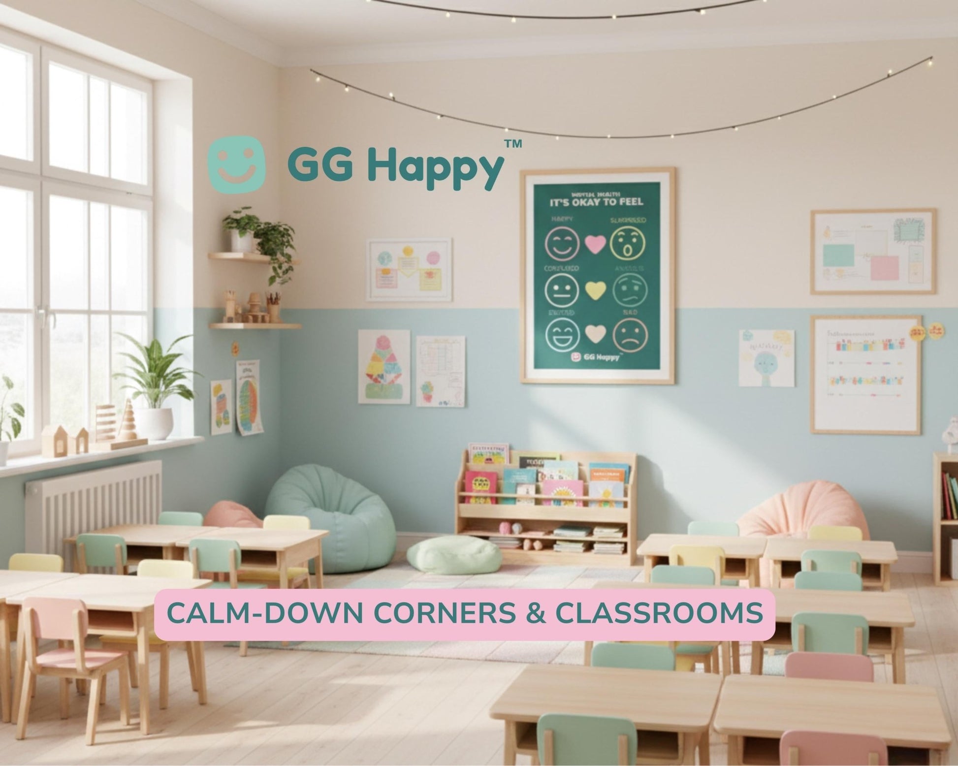 Calming Affirmation Poster | Matte Vertical Wall Art | Mindfulness & Emotional Wellness Decor | GG Happy™ Mental Health - GG Happy