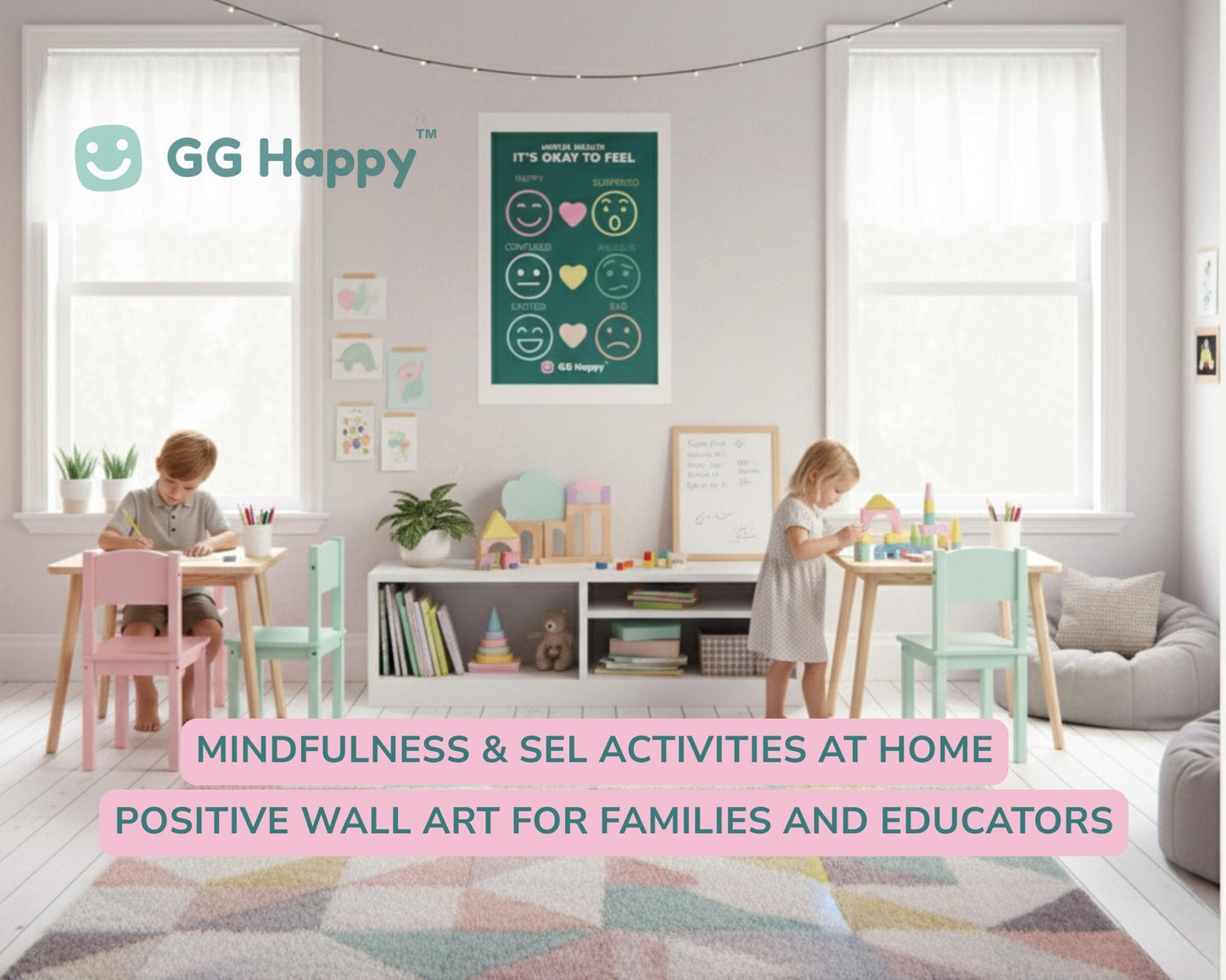 Calming Affirmation Poster | Matte Vertical Wall Art | Mindfulness & Emotional Wellness Decor | GG Happy™ Mental Health - GG Happy