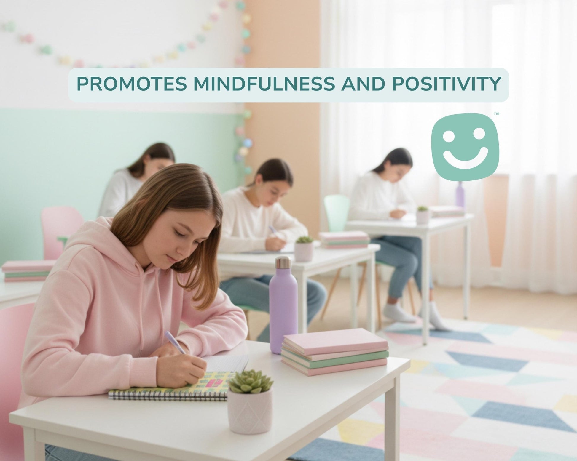 Stay Bright Notebook - Journal, School Notes, Teen Stationery, Positive Affirmations, Back - to - School Gift - GG Happy