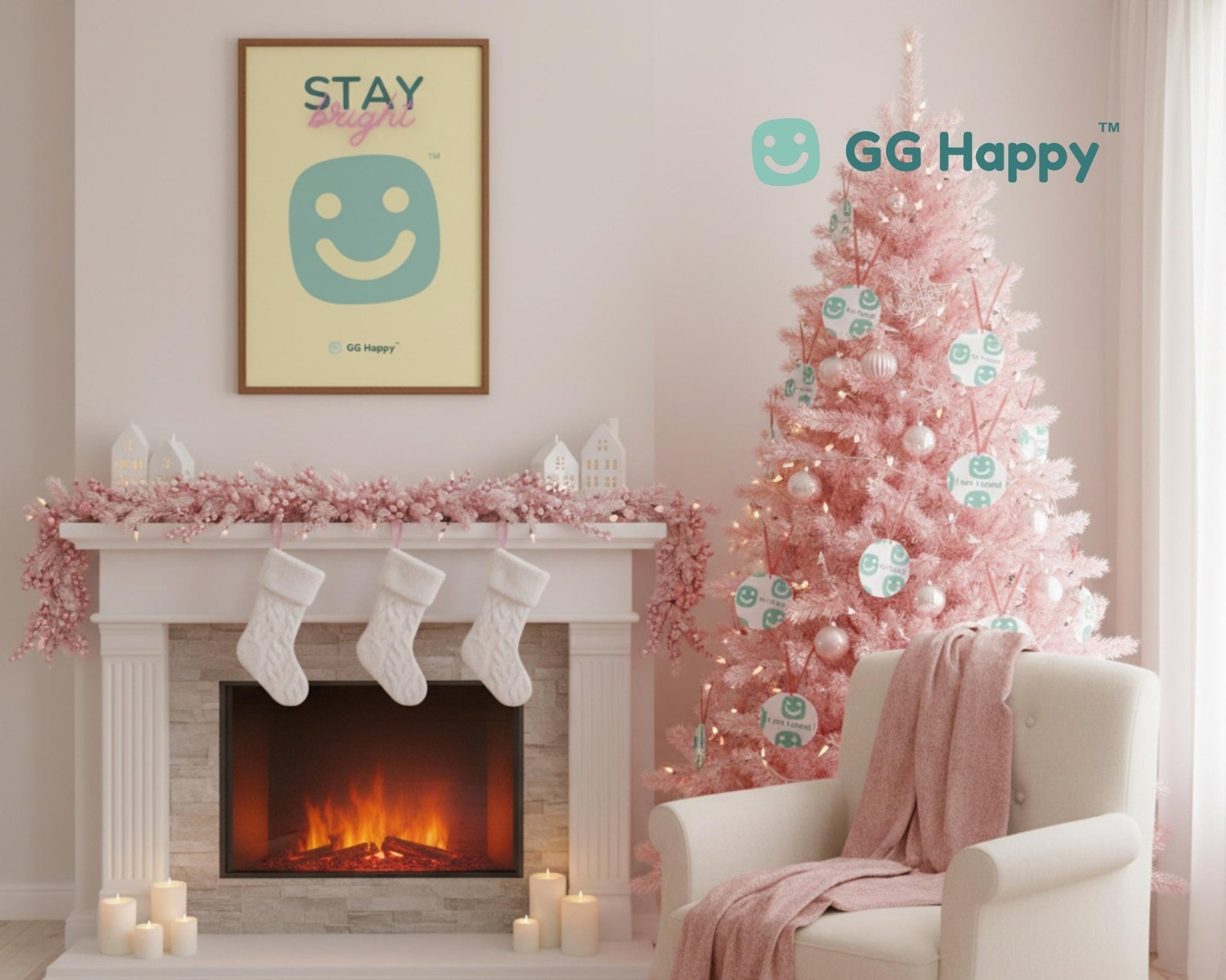 Stay Bright Matte Vertical Poster – GG Happy™ Collection | Cheerful Wall Art | Positive Vibes Home Decor | Mindful & Happy Gift for Friends - GG Happy