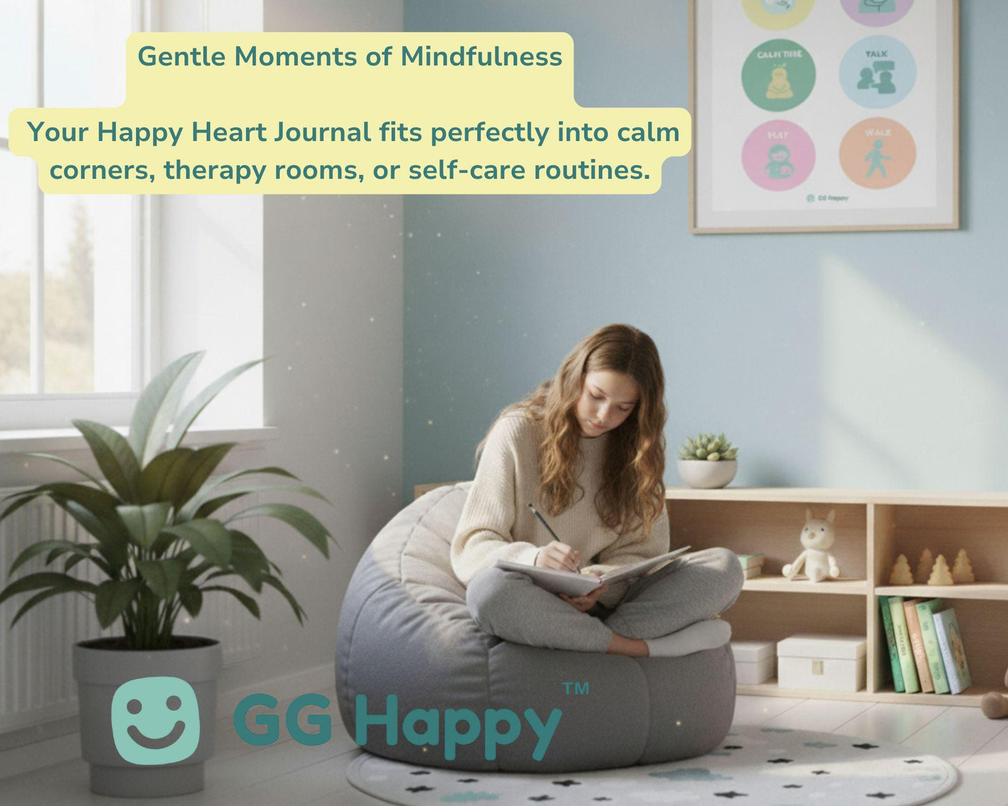 Find Your Calm | Happy Heart Journal for Kids & Adults | 10 - Day Gratitude Challenge Printable | Self - Care (Instant Download) - GG Happy