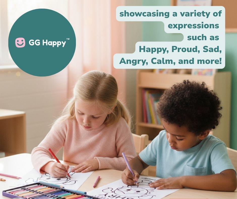 Mood Buddies Coloring Book: Kids Emotional Awareness (Printable PDF) - GG Happy