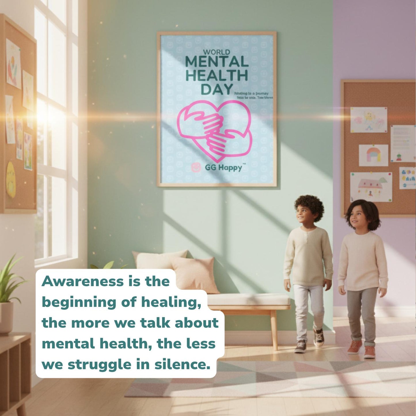 Mental Health Posters: Kids Emotional Tracker, Calm Corner Art (Digital Download) - GG Happy