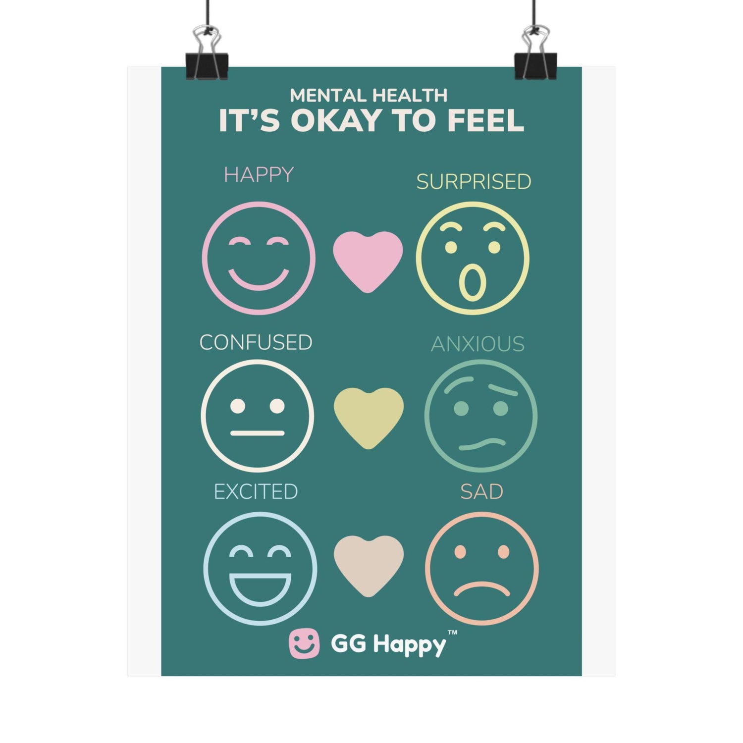 Calming Affirmation Poster | Matte Vertical Wall Art | Mindfulness & Emotional Wellness Decor | GG Happy™ Mental Health - GG Happy