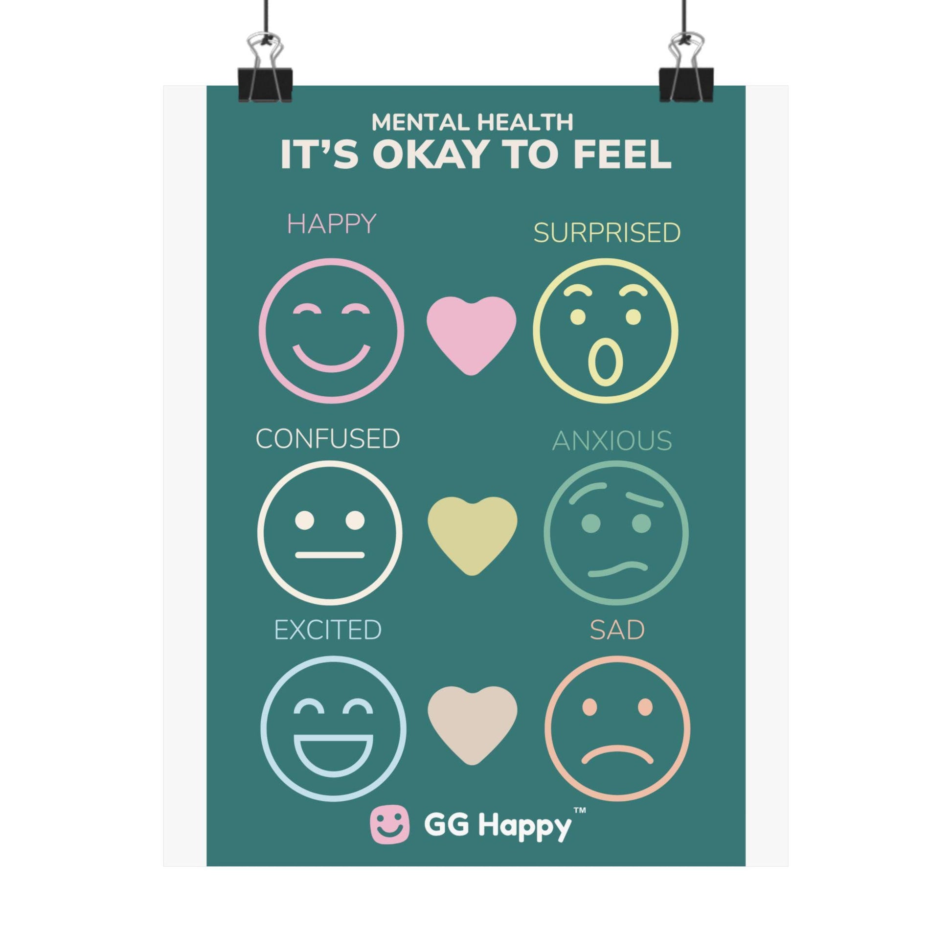 Calming Affirmation Poster | Matte Vertical Wall Art | Mindfulness & Emotional Wellness Decor | GG Happy™ Mental Health - GG Happy