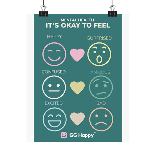 Calming Affirmation Poster | Matte Vertical Wall Art | Mindfulness & Emotional Wellness Decor | GG Happy™ Mental Health - GG Happy