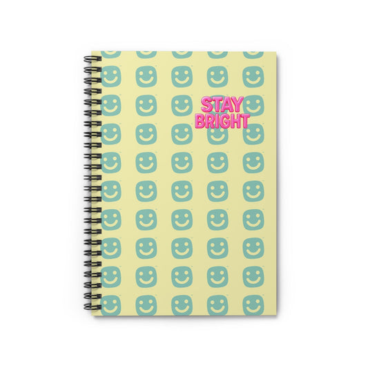 Stay Bright Notebook - Journal, School Notes, Teen Stationery, Positive Affirmations, Back - to - School Gift - GG Happy