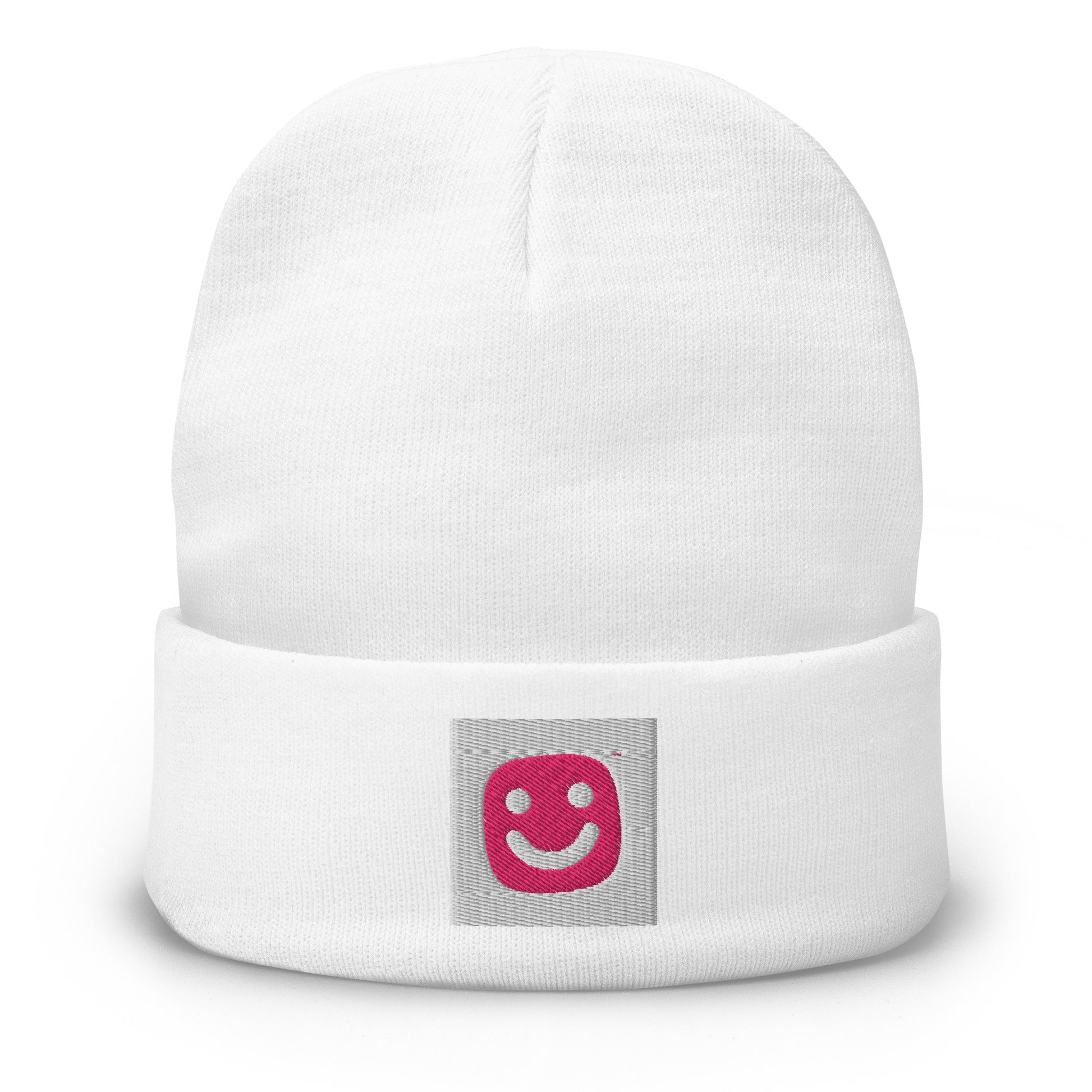 GG Happy™ Embroidered Beanie | Cozy Cotton Knit Hat | Positive Vibes Winter Wear | Mindful Comfort Collection - GG Happy
