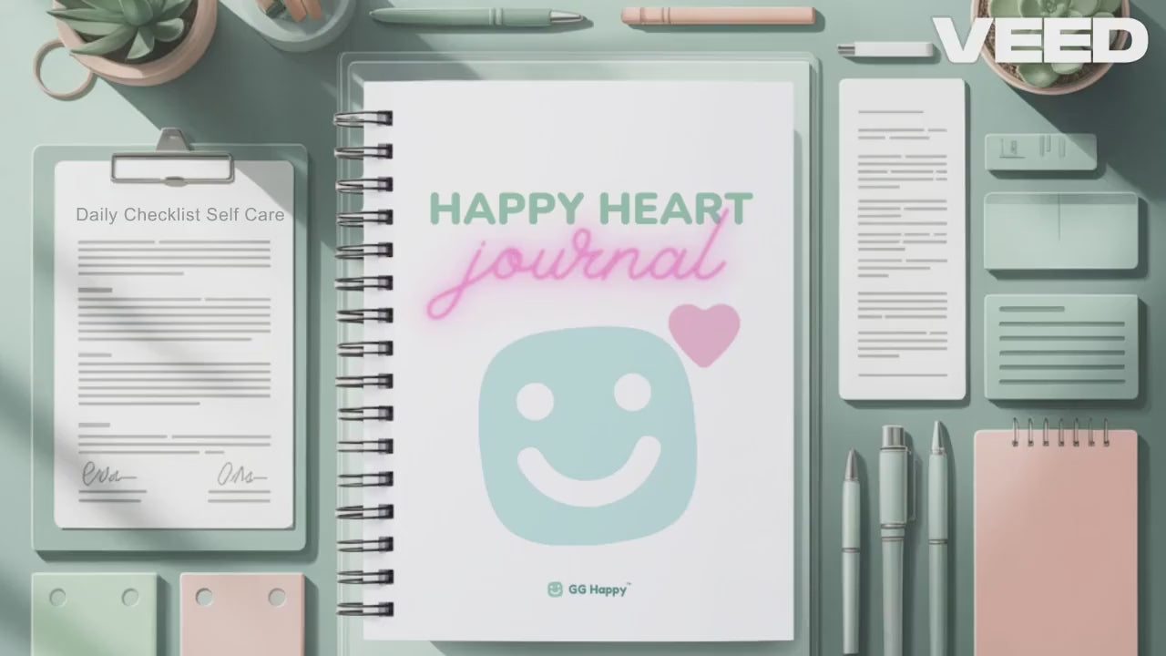 Find Your Calm | Happy Heart Journal for Kids & Adults | 10-Day Gratitude Challenge Printable | Self-Care (Instant Download)