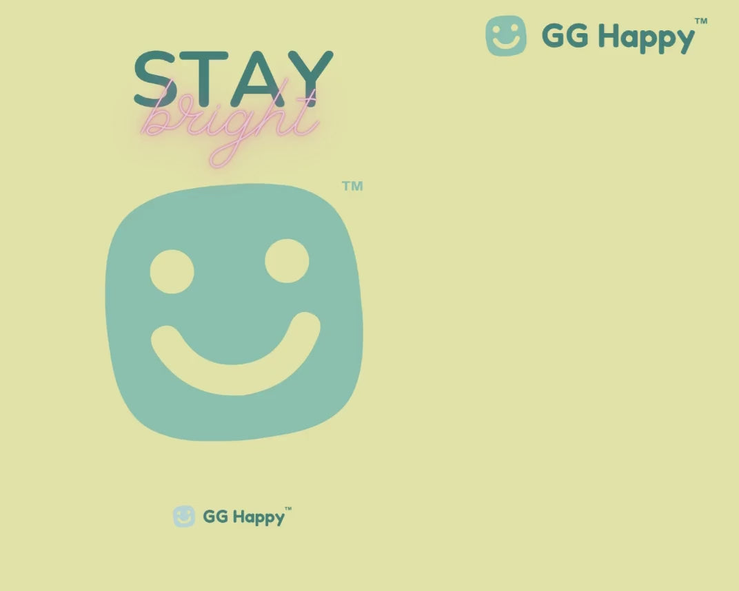Stay Bright Matte Vertical Poster – GG Happy™ Collection | Cheerful Wall Art | Positive Vibes Home Decor | Mindful & Happy Gift for Friends