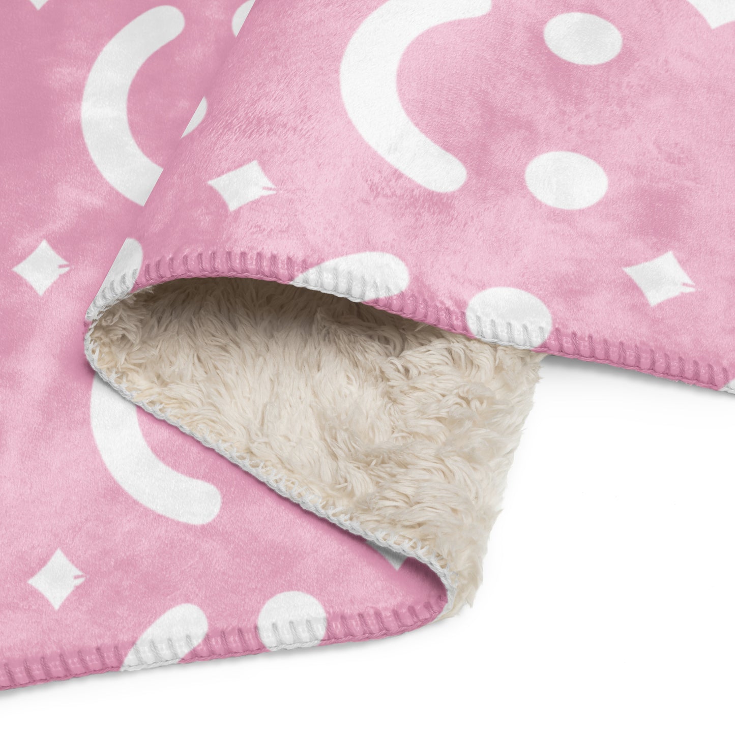 Sherpa Blanket Stay Bright – GG Happy™ Cozy Collection | Soft Pink Smiley Blanket | Perfect Xmas Gift for Moms & Teens - GG Happy