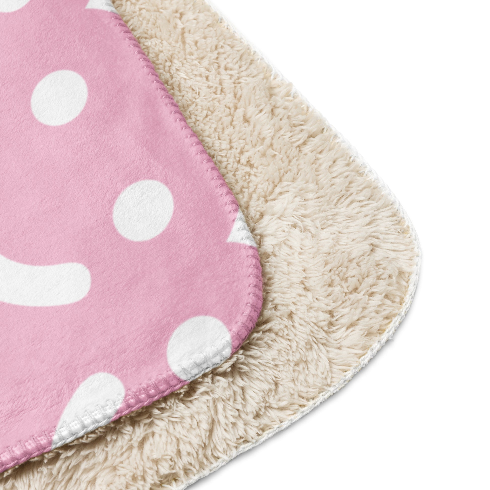Sherpa Blanket Stay Bright – GG Happy™ Cozy Collection | Soft Pink Smiley Blanket | Perfect Xmas Gift for Moms & Teens - GG Happy