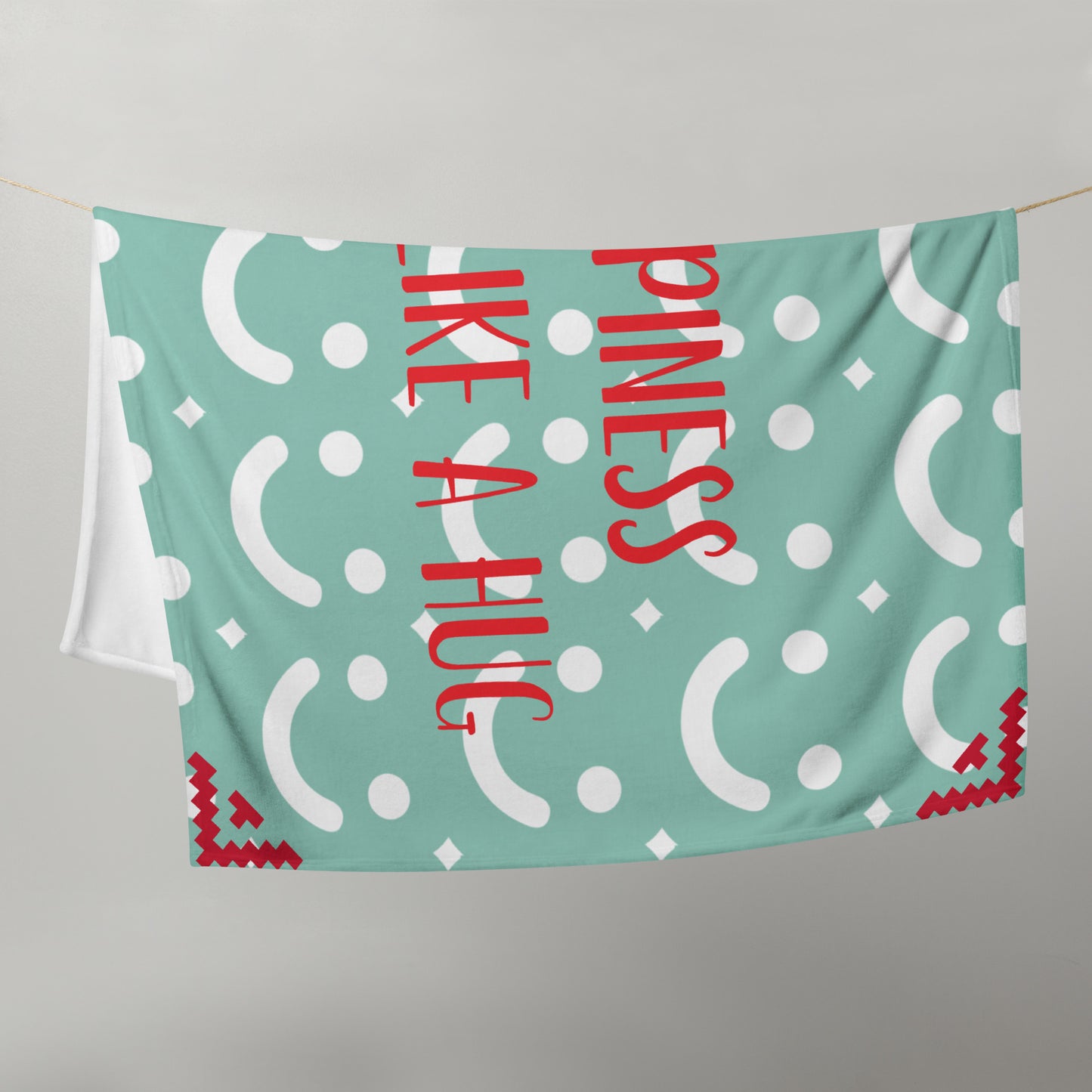 Throw Blanket “Cozy Heart’s ” Feels Like a Hug| GG Happy™ Collection | Cozy Holiday Gift | Cheerful & Soft Home Decor - GG Happy