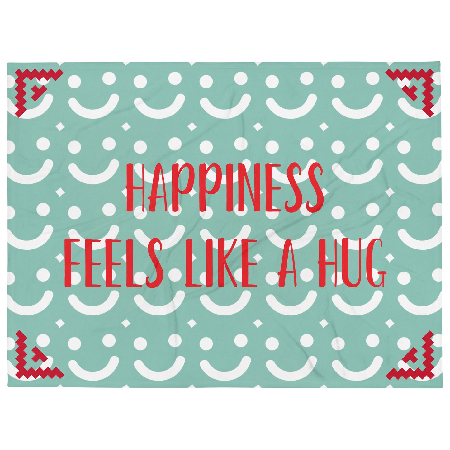 Throw Blanket “Cozy Heart’s ” Feels Like a Hug| GG Happy™ Collection | Cozy Holiday Gift | Cheerful & Soft Home Decor - GG Happy