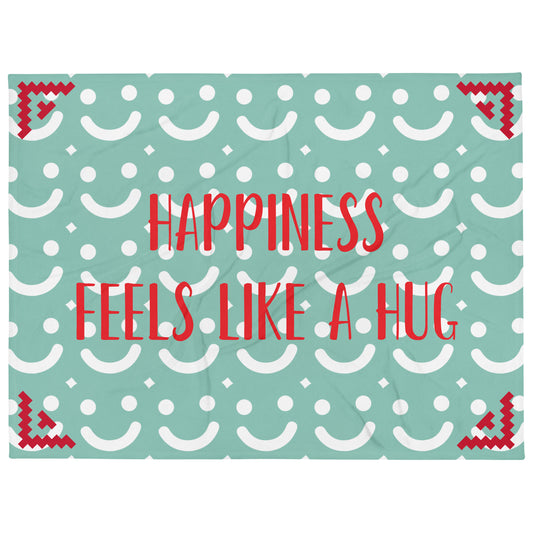 Throw Blanket “Cozy Heart’s ” Feels Like a Hug| GG Happy™ Collection | Cozy Holiday Gift | Cheerful & Soft Home Decor - GG Happy